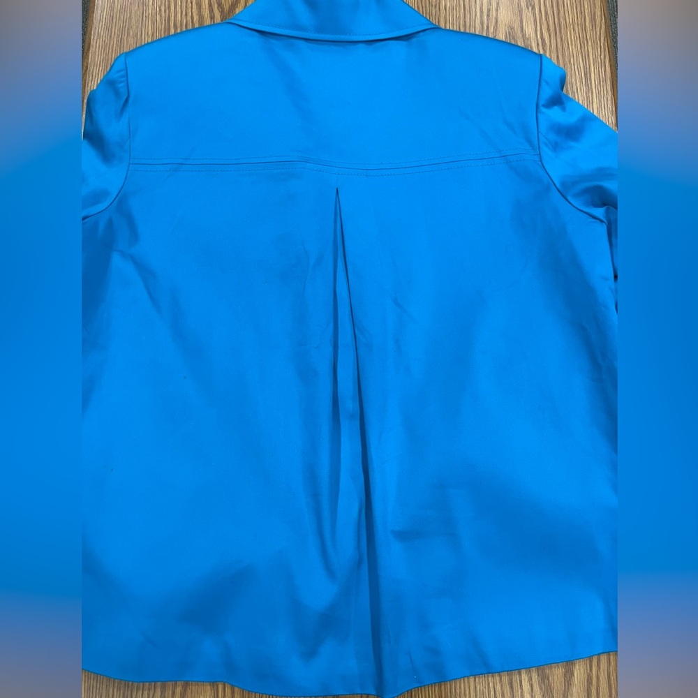 Pendleton Blue Button Front Collared Jacket Women… - image 3